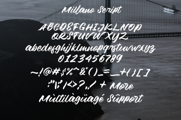 Millano Script Font Poster 7