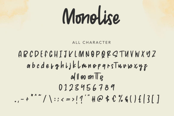 Monolise Font Poster 5
