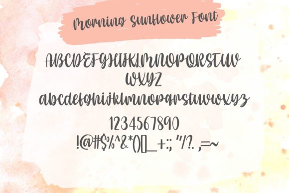 Morning Sunflower Font Poster 9