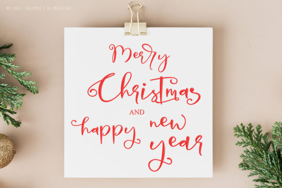 My Lovely Christmas Font Poster 16