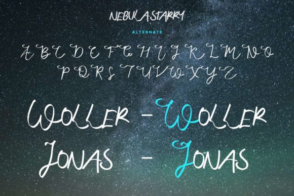 Nebula Starry Font Poster 6