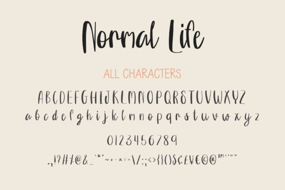 Normal Life Font Poster 3