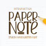 Paper Note Font Poster 1