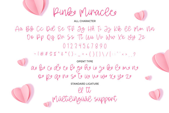 Pink Miracle Font Poster 2