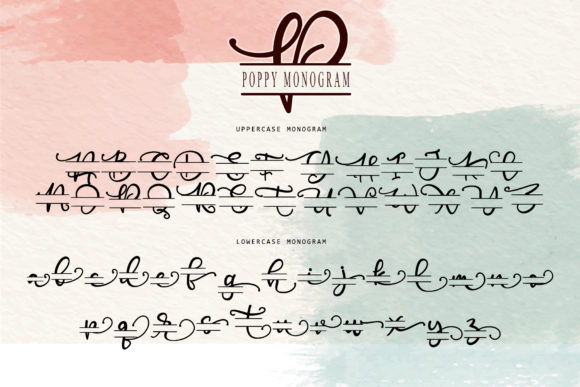 Poppy Monogram Font Poster 6