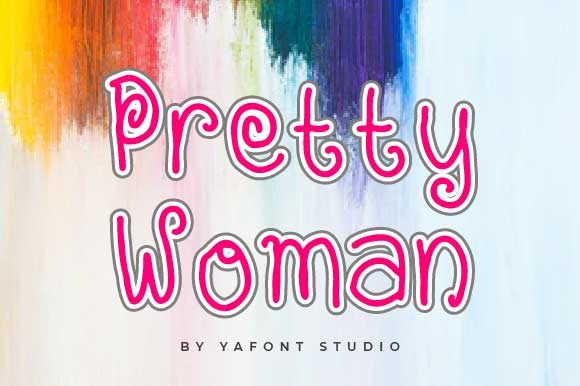 Pretty Woman Font Poster 2