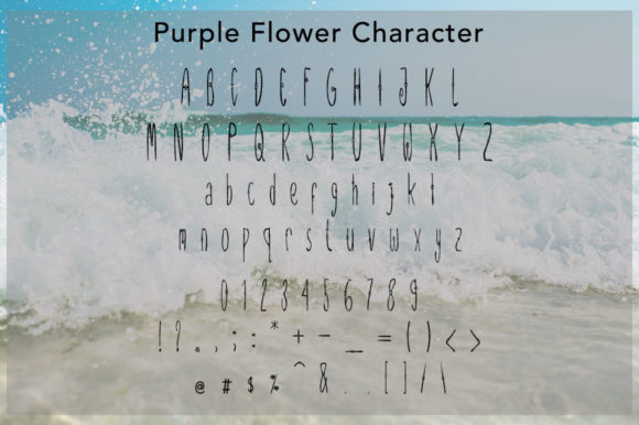 Purple Flower Font Poster 5