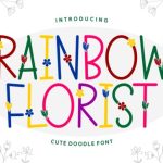 Rainbow Florist Font Poster 1