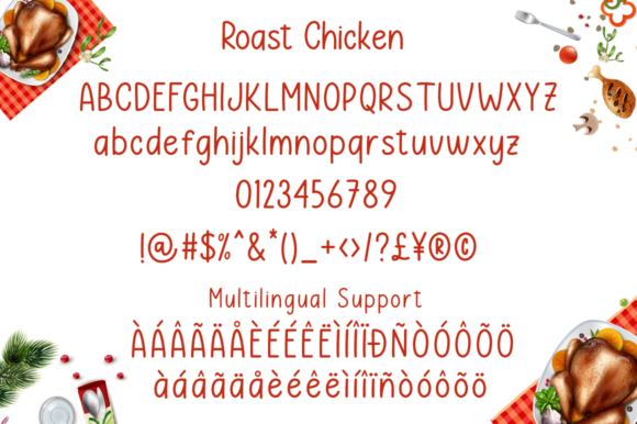 Roast Chicken Font Poster 8