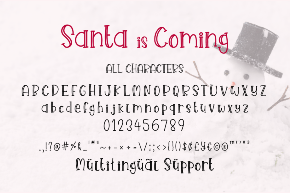 Santa is Coming Font Poster 3