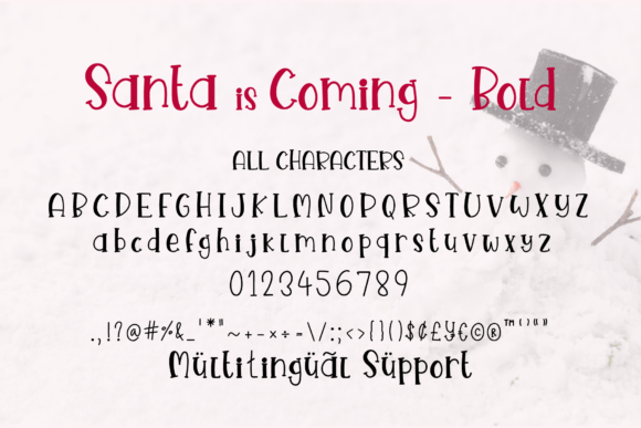 Santa is Coming Font Poster 4