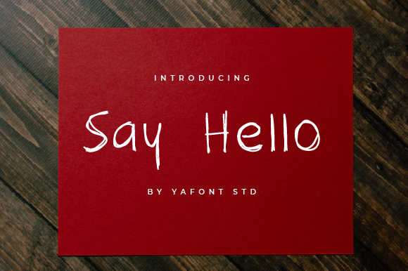 Say Hello Font