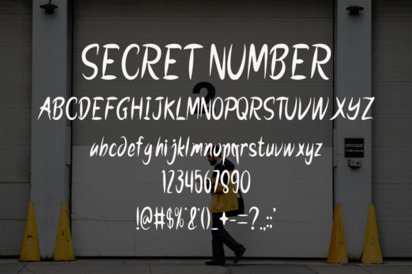 Secret Number Font Poster 5