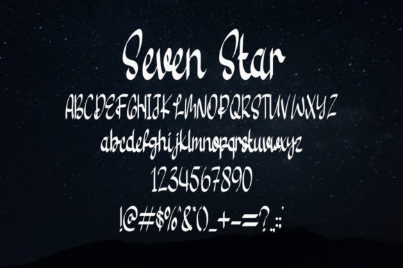 Seven Star Font Poster 5