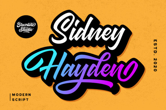 Sidney Hayden Font Poster 1