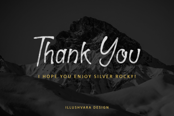 Silver Rocky Font Poster 9