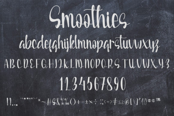 Smoothies Font Poster 6