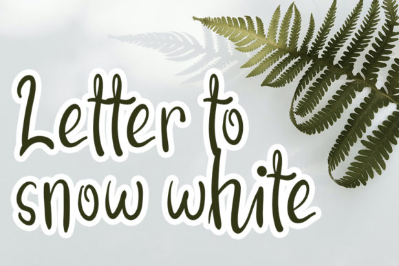 Snow White Font Poster 4