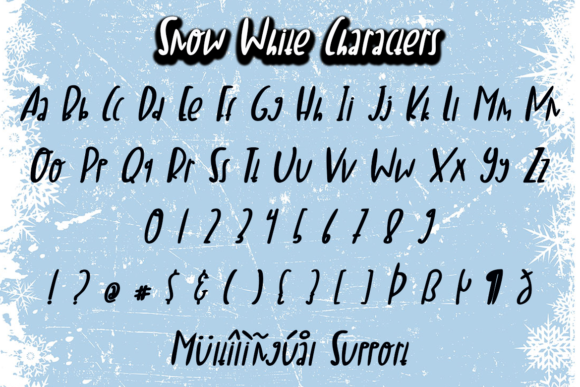 Snow White Font Poster 6