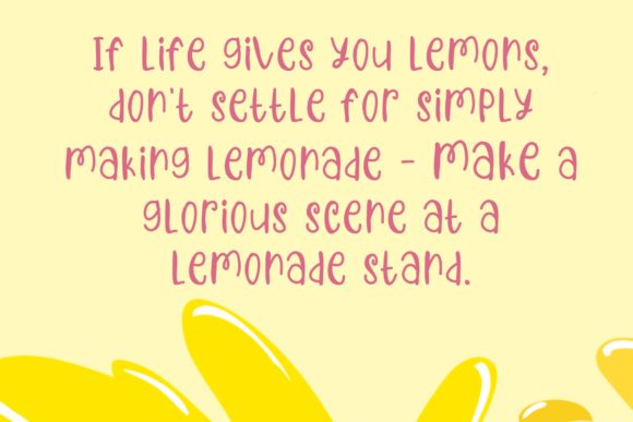 Squash Lemon Font Poster 5