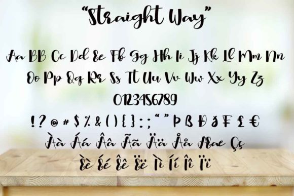 Straight Way Font Poster 5