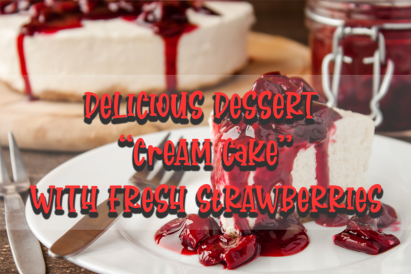 Strawberry Cheesecake Font Poster 2