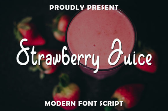 Strawberry Juice Font Poster 1
