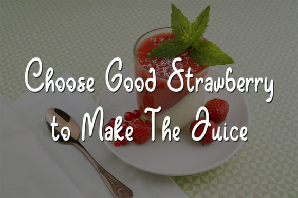 Strawberry Juice Font Poster 3