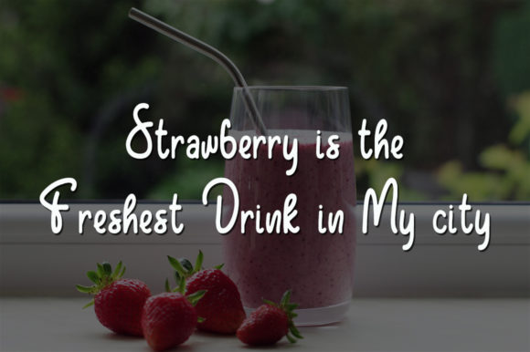 Strawberry Juice Font Poster 4