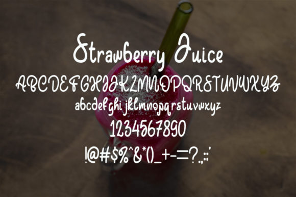 Strawberry Juice Font Poster 5