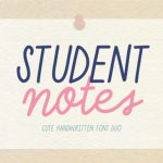 Student Notes Font Poster 1