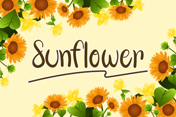 Sunflower Font Poster 1