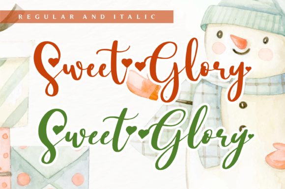 Sweet Glory Font Poster 12