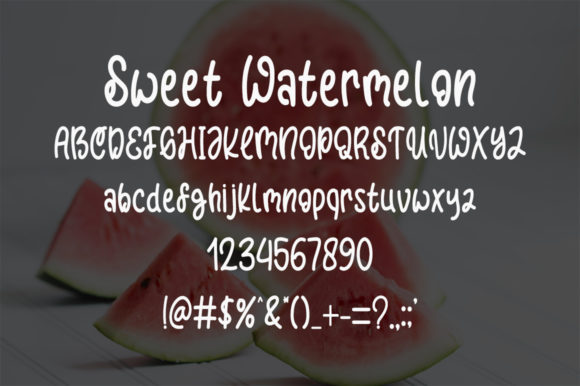 Sweet Watermelon Font Poster 4