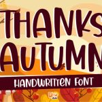 Thanks Autumn Font Poster 1