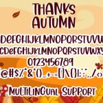 Thanks Autumn Font Poster 7