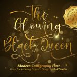 The Glowing Black Queen Font Poster 1