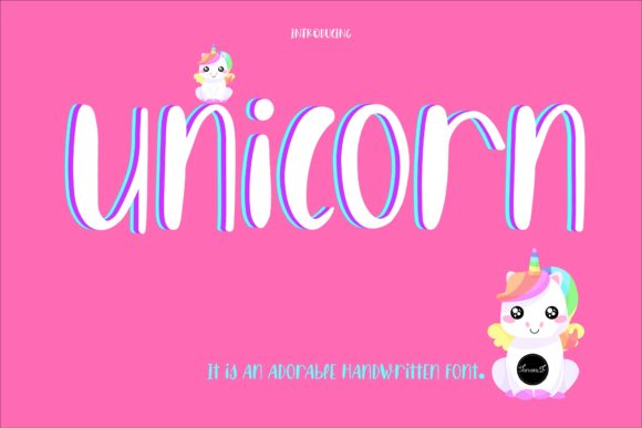 Unicorn Font Poster 1