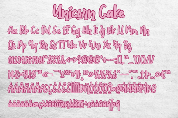 Unicorn Cake Font Poster 5