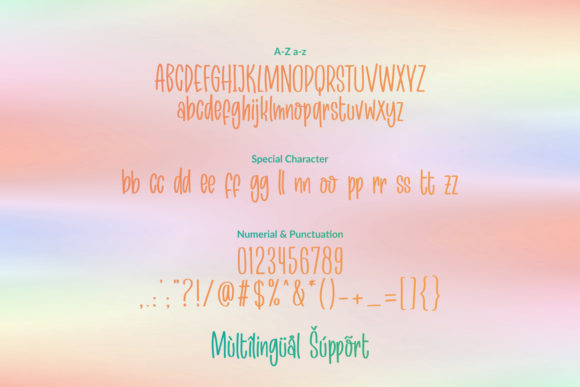 Unicorn Mermaid Font Poster 5