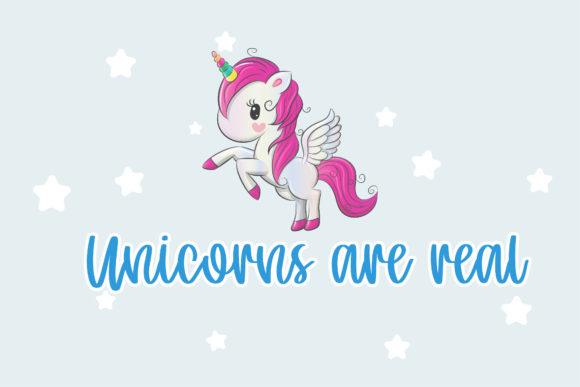 Unicorn Story Font Poster 8