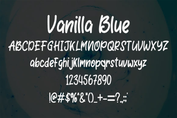 Vanilla Blue Font Poster 5