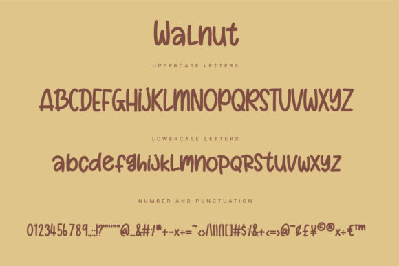 Walnut Font Poster 5