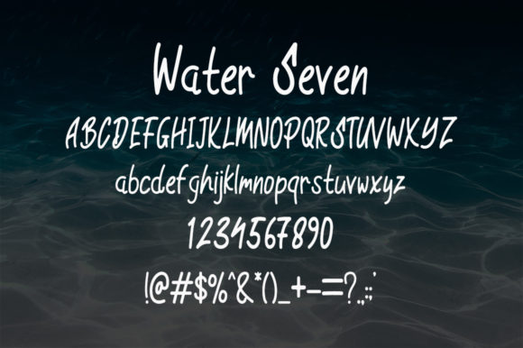 Water Seven Font Poster 5