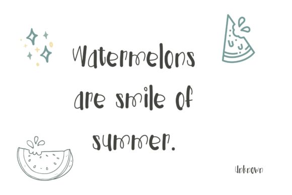 Watermelon Sweety Font Poster 2