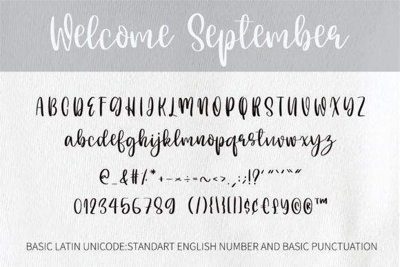 Welcome September Font Poster 15