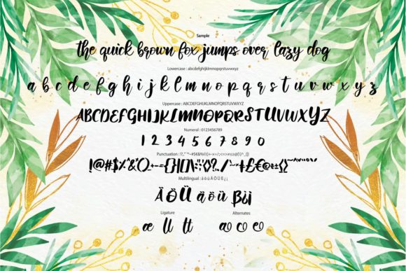 When Plants Font Poster 6