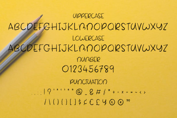 White Duck Font Poster 3