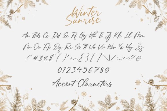 Winter Sunrise Font Poster 6