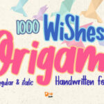 1000 Wishes Origami Font Poster 1